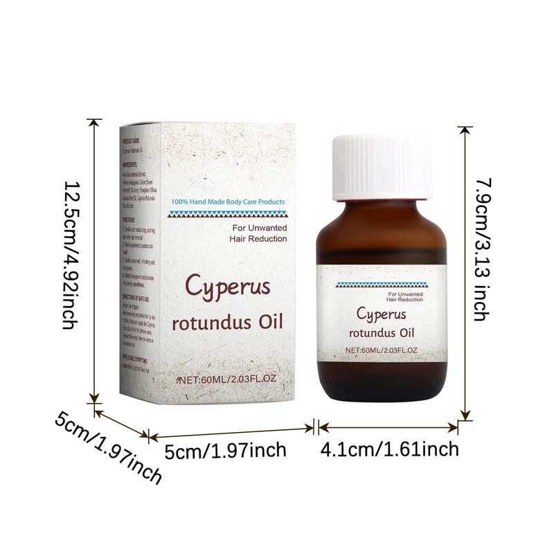 Cyperus Rotundus Oil, Natural Body Essential Oil for Reducing Body Hair, Body Care Oil for Women & Men Daily Use