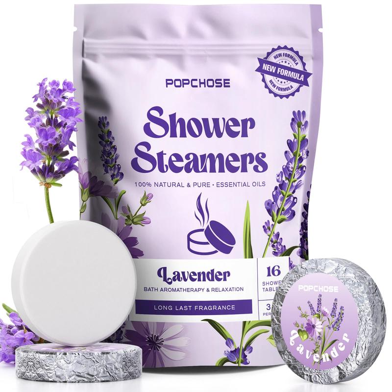 Shower Steamers Aromatherapy - Birthday Gifts for Women, Christmas Gifts Stocking Stuffers, 16 Pack Lavender Shower Tablets with Essential Oils, Self Care Gifts for Women, Mom, Relaxation & Home SPA