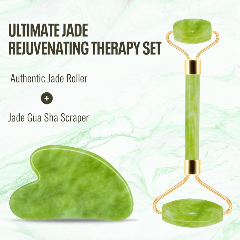 Roller & Gua Sha Facial Tools, Natural Anti-ing  Bety Skin-Care Tool Face Roller to Rejuvenate Facial Skin Cooling, Slimming & Firming, Great as Stocking Stuffers