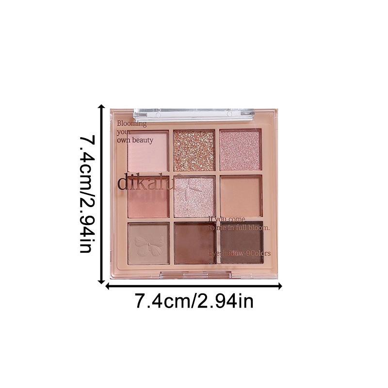 9-color Nude Themed Waterproof and Long-lasting Eye Shadow, Suitable for Daily Makeup, Gift for Women