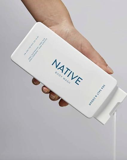 Native Body Wash Contains Naturally Derived Ingredients | for Women & Men, Sulfate, Paraben, & Dye Free | Leaving Skin Soft & Hydrated | 18 fl oz