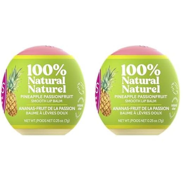 Eos 100% Natural Lip Balm- Pineapple Passionfruit, All-Day Moisture, Made for Sensitive Skin, Lip Care Products, 0.25 Oz (Pack of 2) eos