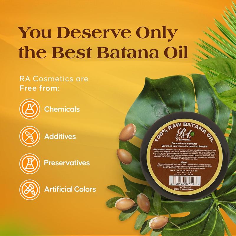 Batana Oil for Hair Growth &  Repair %100 Raw Natural 4Oz