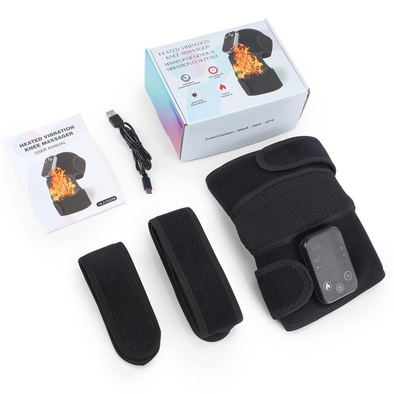 Wireless Knee Massager, 1 Set 3 in 1 Heated Vibration Knee Massager, Professional Knee Shoulder & Elbow & Massage Tool for Home & Travel