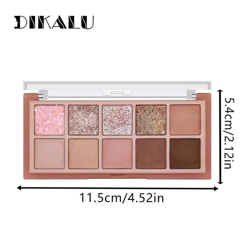 10 Color Eyeshadow Palette, Long Lasting Highly Pigmented Shimmer & Matte Shades Palette, Colorful Eye Makeup Products for All Styles and Occasions