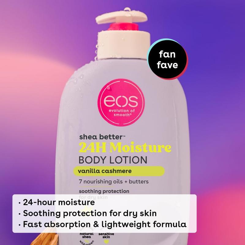 Vanilla Cashmere Body Lotion - 24-Hour Moisture Skin Care - Lightweight & Non-Greasy - Natural Shea - Vegan - 16 fl oz